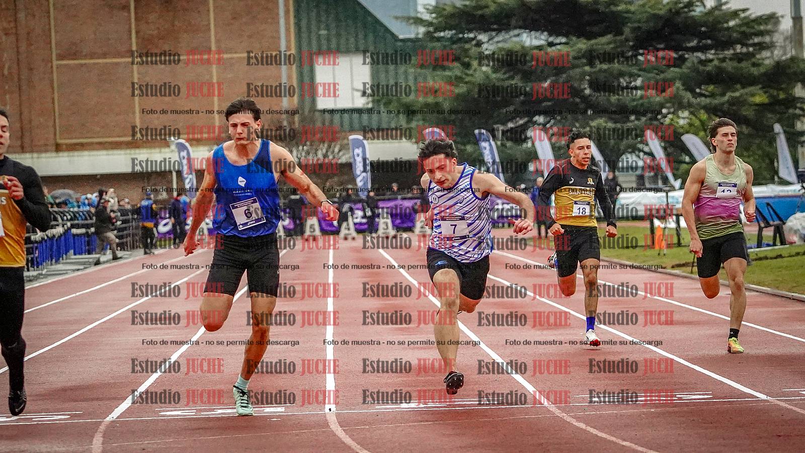 Fotos de los 100 m llanos de varones