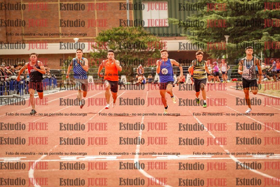 Fotos de los 100 m llanos de varones