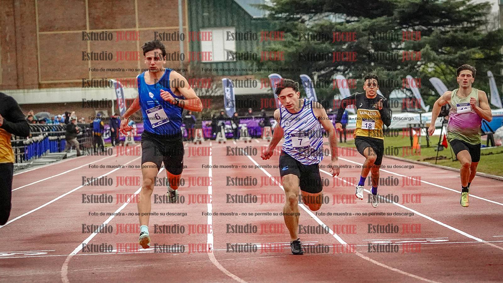 Fotos de los 100 m llanos de varones