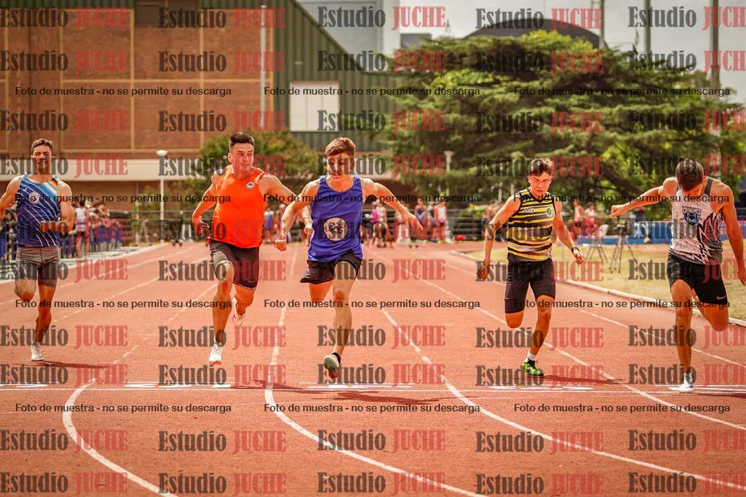 Fotos de los 100 m llanos de varones