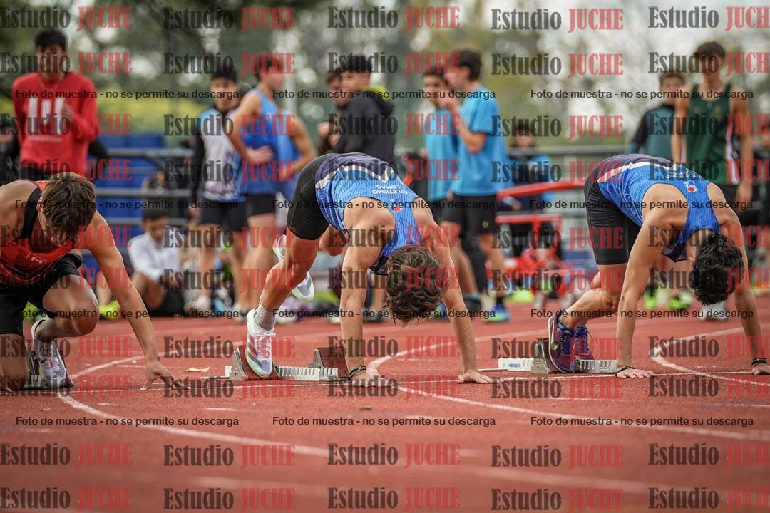 Fotos de los 100 m llanos de varones