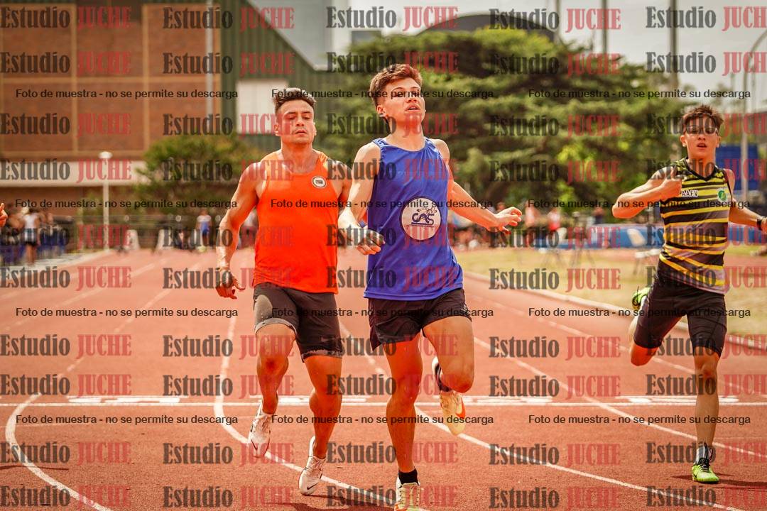 Fotos de los 100 m llanos de varones