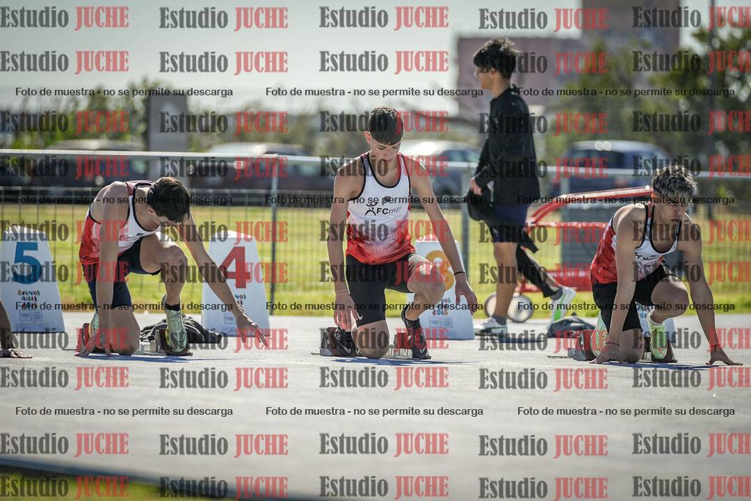 Fotos de los 100 m llanos de varones