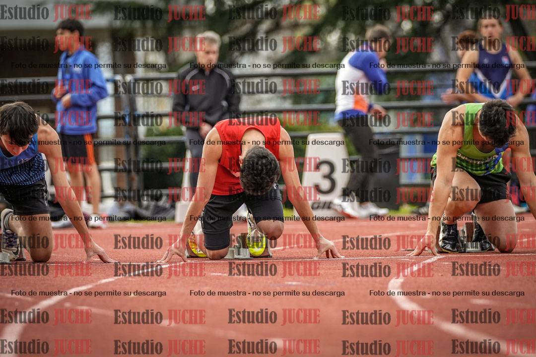 Fotos de los 100 m llanos de varones