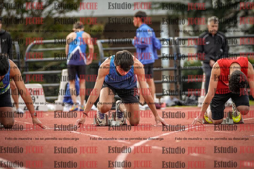 Fotos de los 100 m llanos de varones
