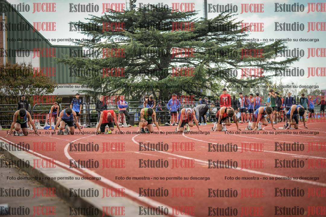 Fotos de los 100 m llanos de varones