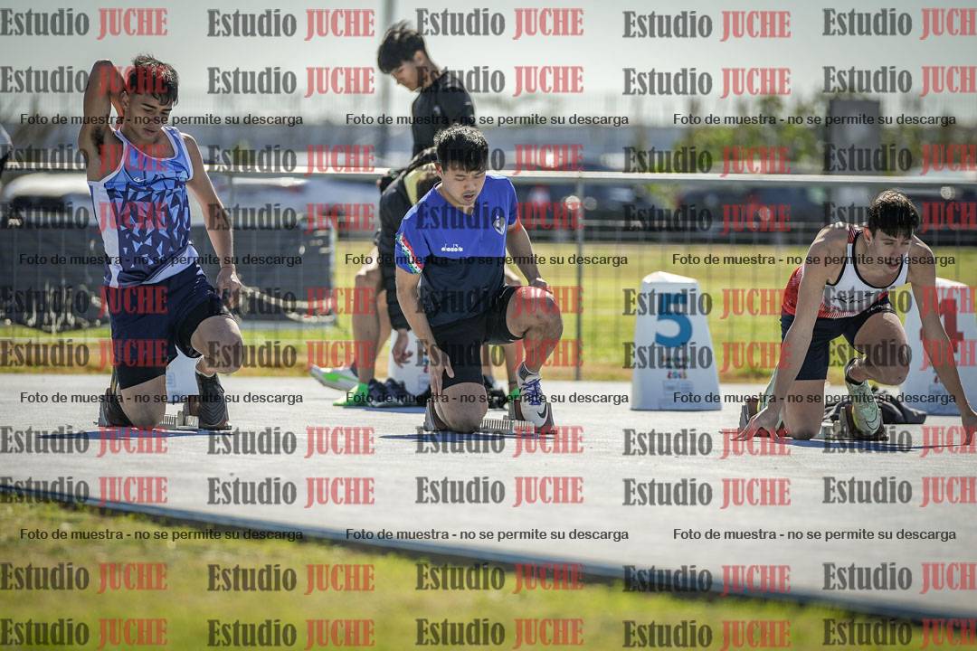 Fotos de los 100 m llanos de varones