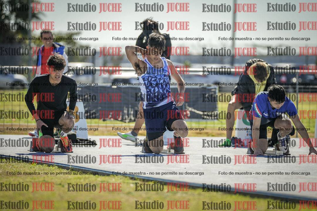 Fotos de los 100 m llanos de varones