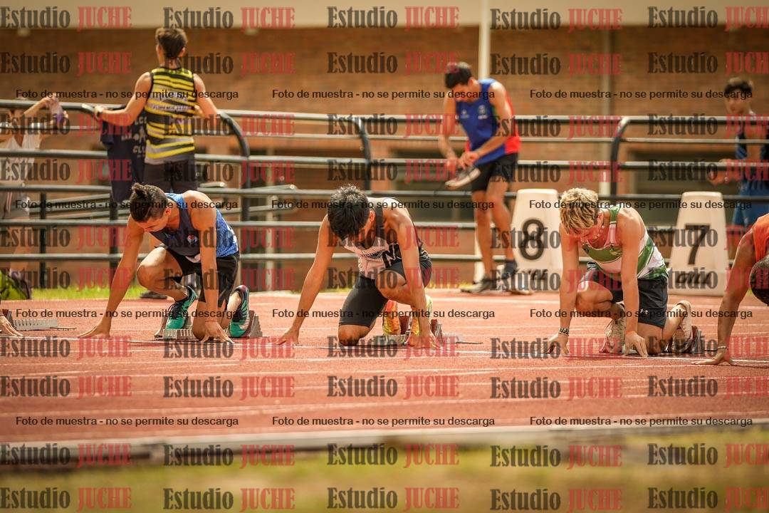 Fotos de los 100 m llanos de varones