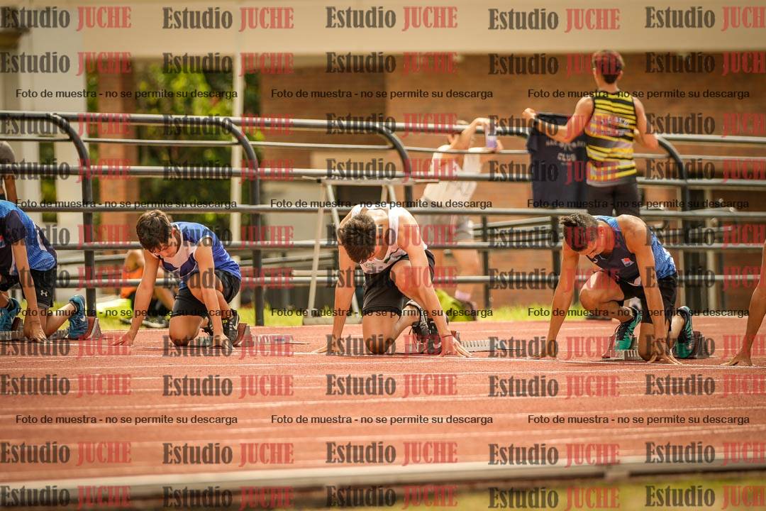 Fotos de los 100 m llanos de varones