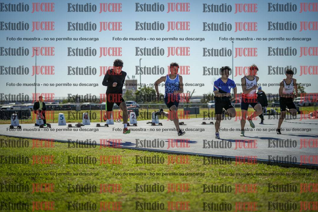 Fotos de los 100 m llanos de varones