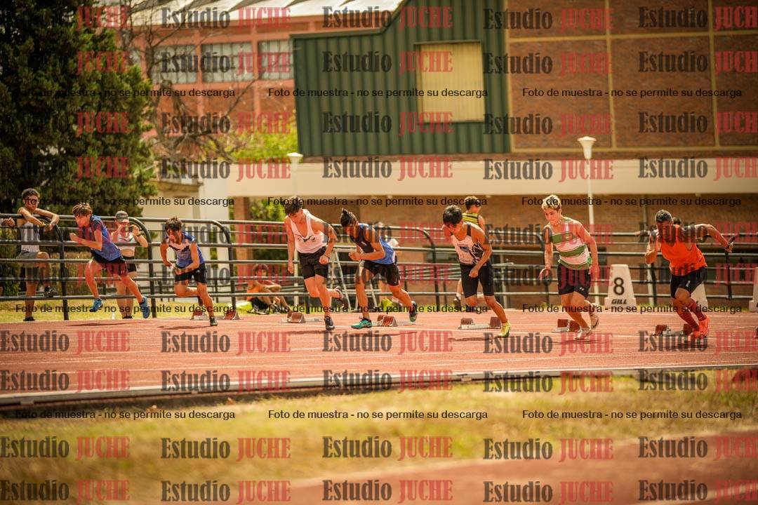 Fotos de los 100 m llanos de varones