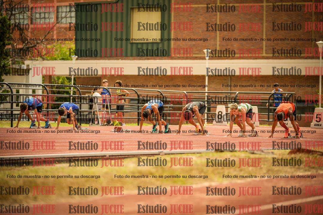 Fotos de los 100 m llanos de varones