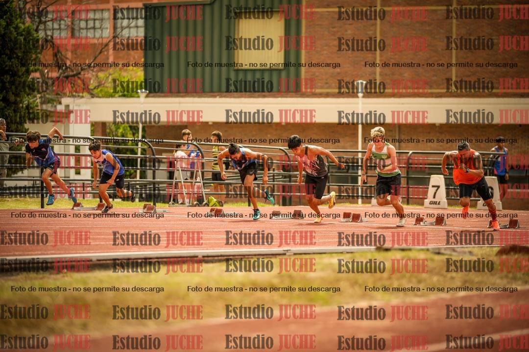 Fotos de los 100 m llanos de varones