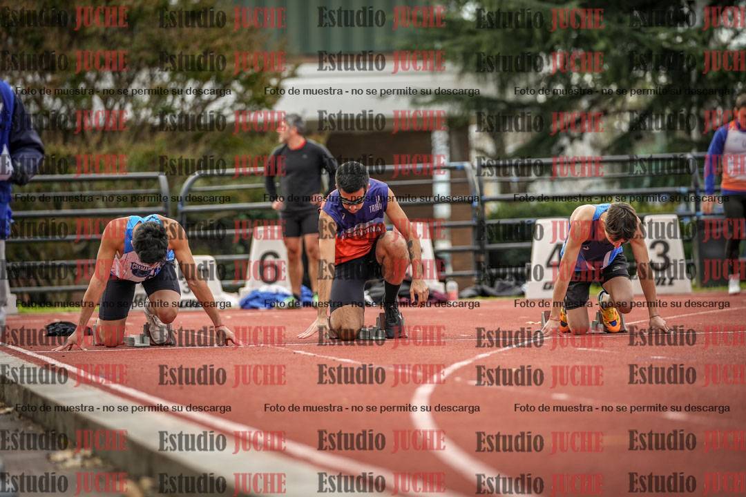 Fotos de los 100 m llanos de varones