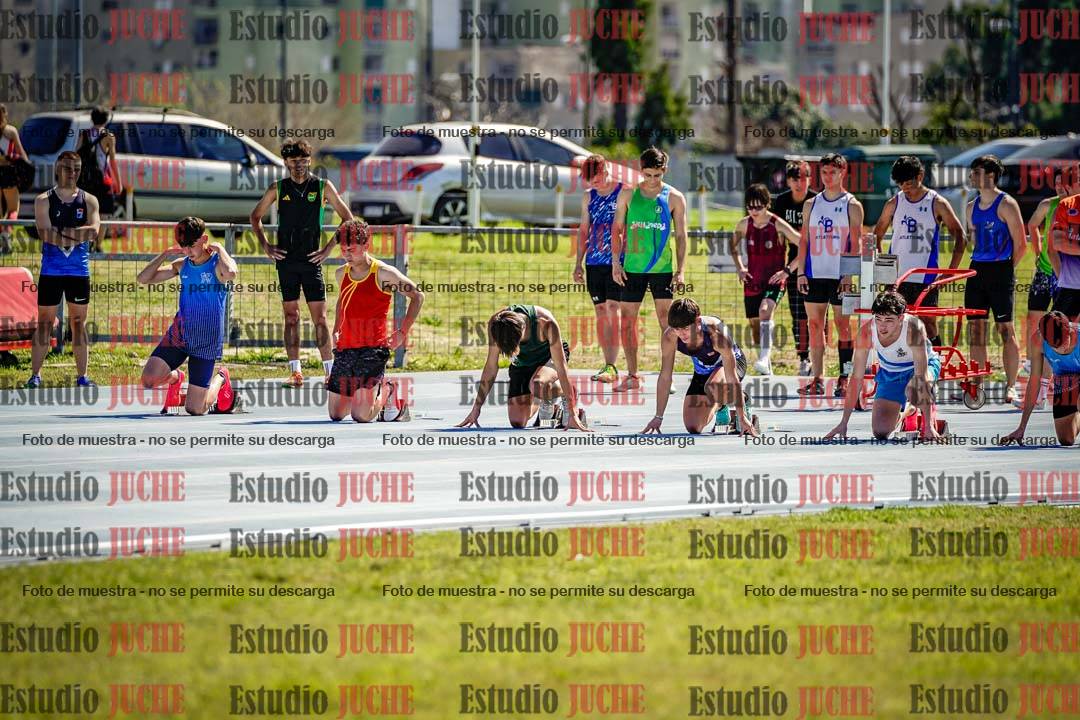 Fotos de los 100 m llanos de varones