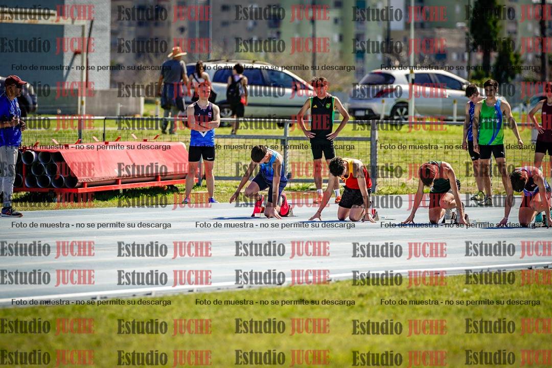 Fotos de los 100 m llanos de varones
