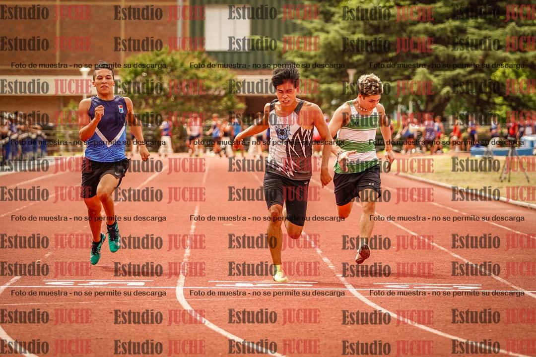 Fotos de los 100 m llanos de varones