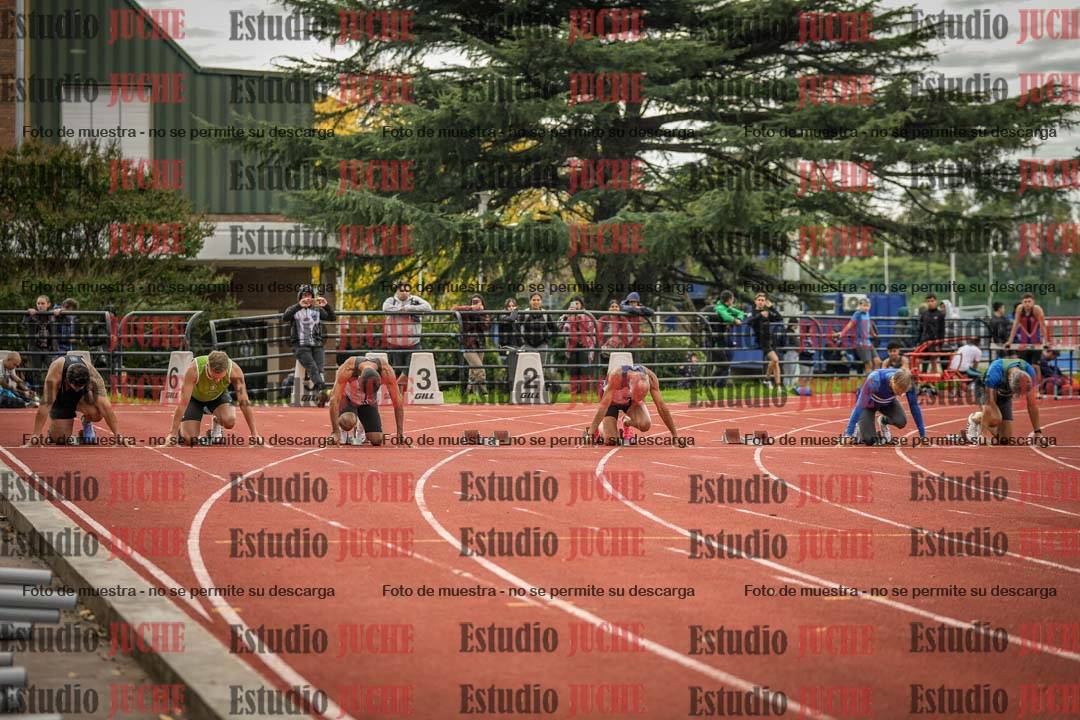 Fotos de los 100 m llanos de varones