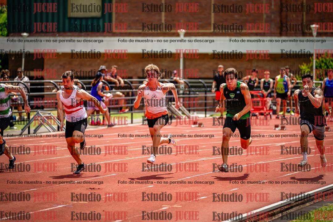 Fotos de los 100 m llanos de varones