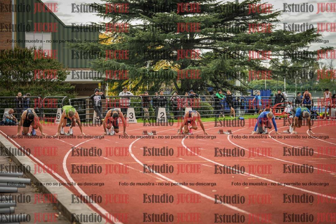 Fotos de los 100 m llanos de varones