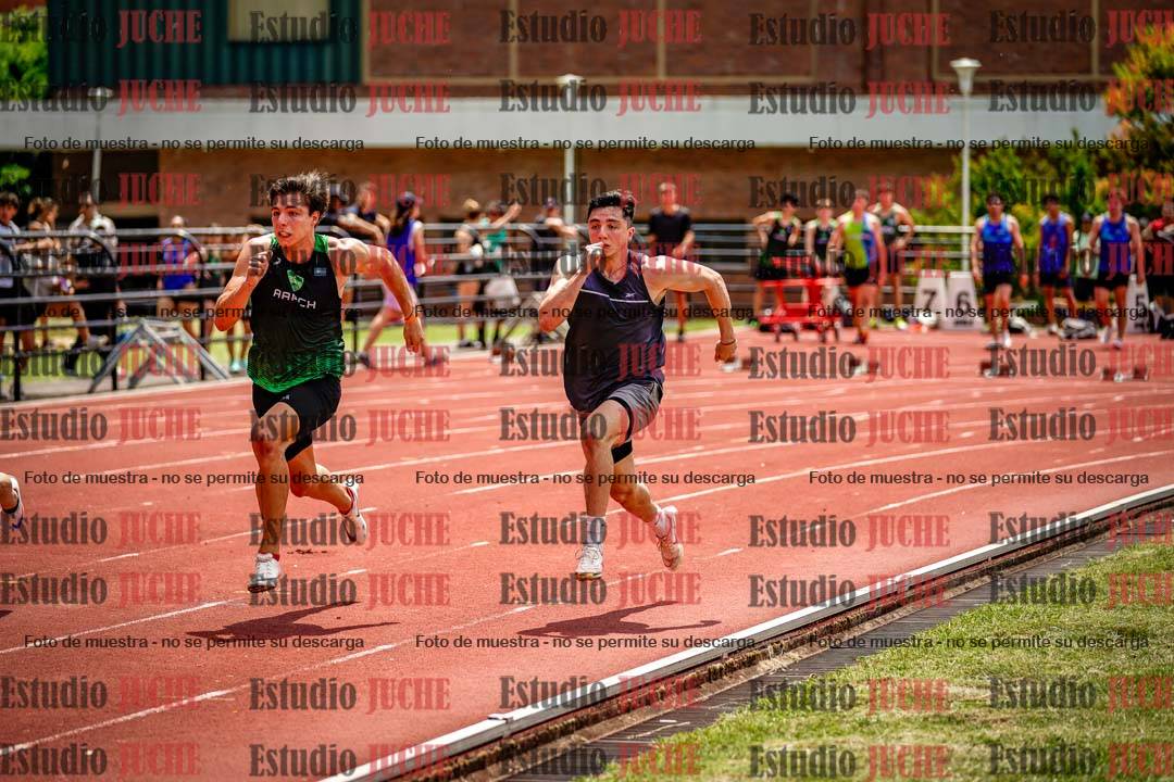 Fotos de los 100 m llanos de varones