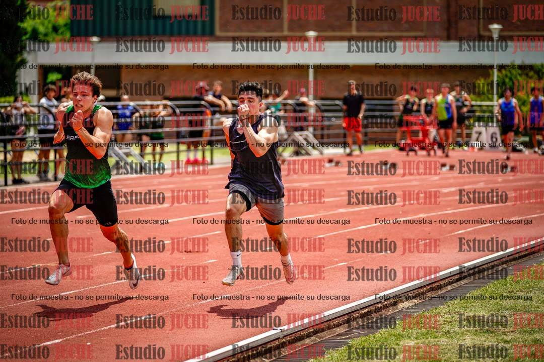 Fotos de los 100 m llanos de varones