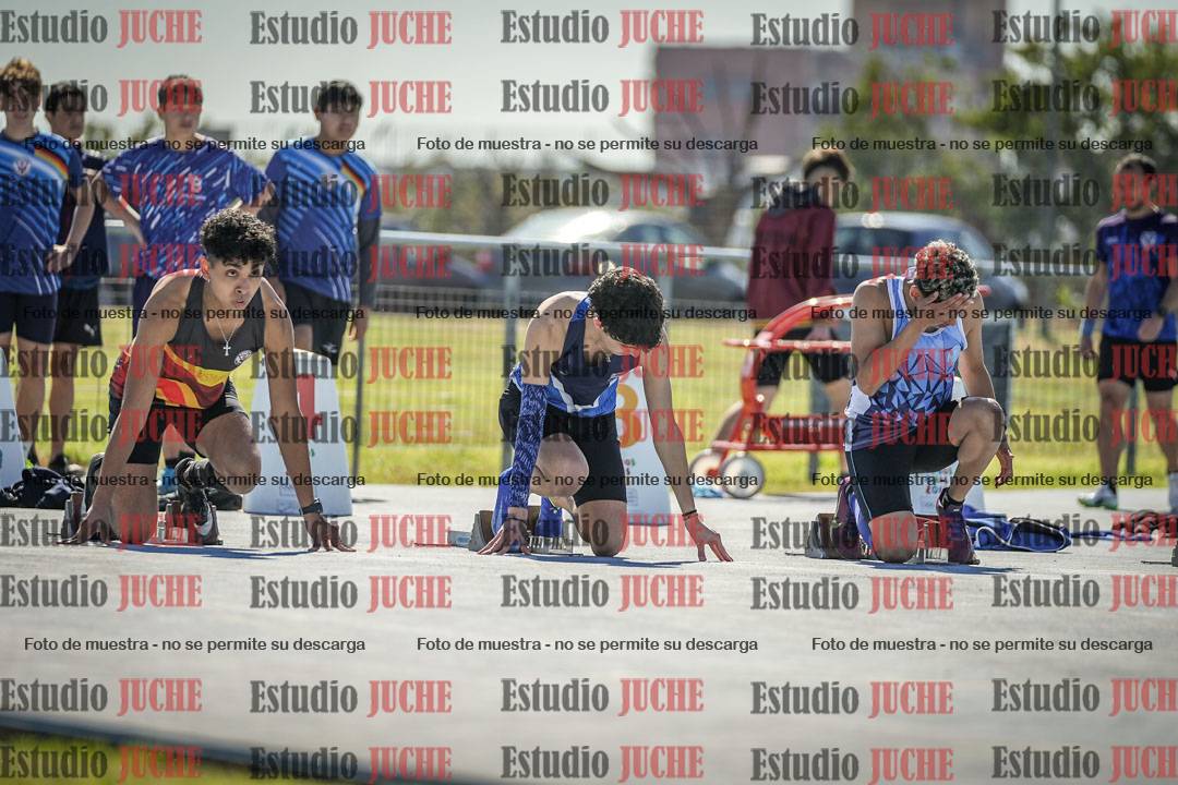 Fotos de los 100 m llanos de varones