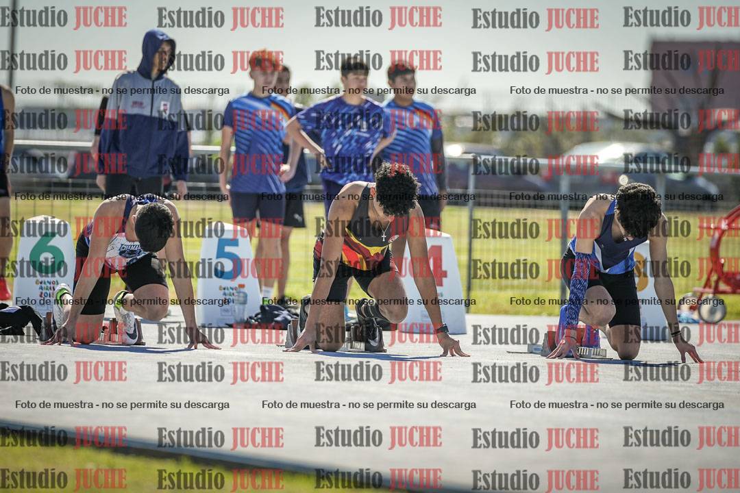 Fotos de los 100 m llanos de varones