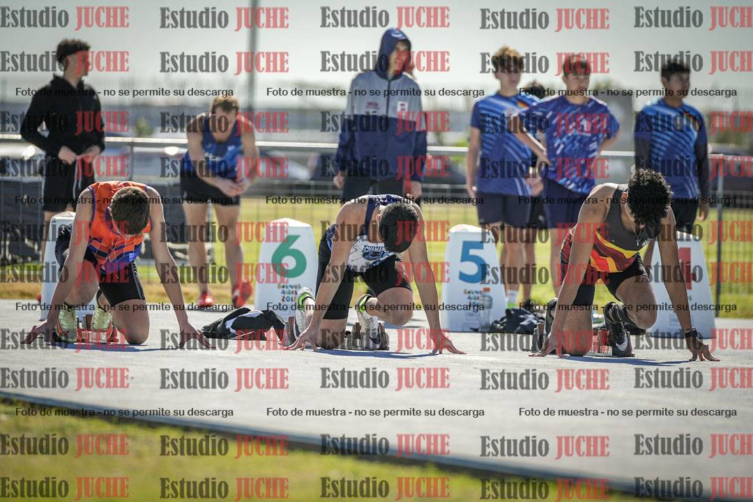 Fotos de los 100 m llanos de varones