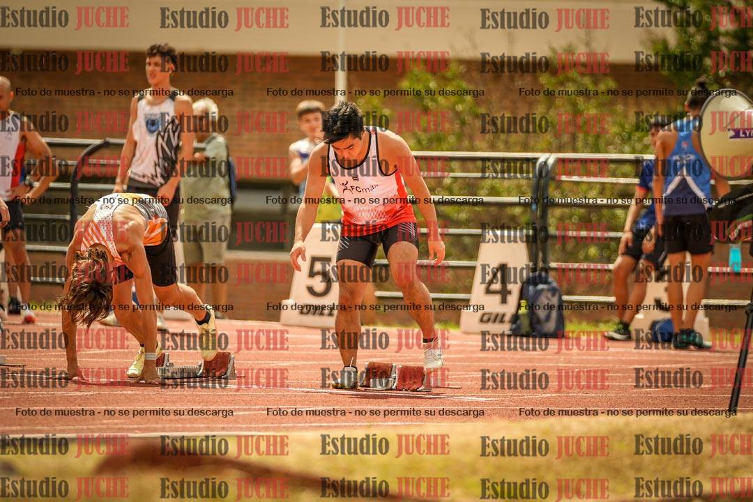 Fotos de los 100 m llanos de varones
