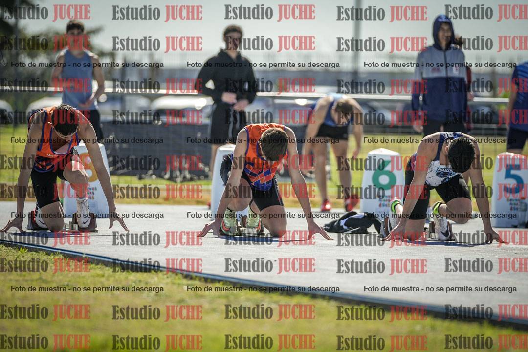 Fotos de los 100 m llanos de varones