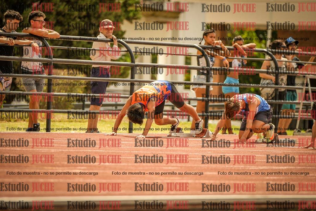 Fotos de los 100 m llanos de varones