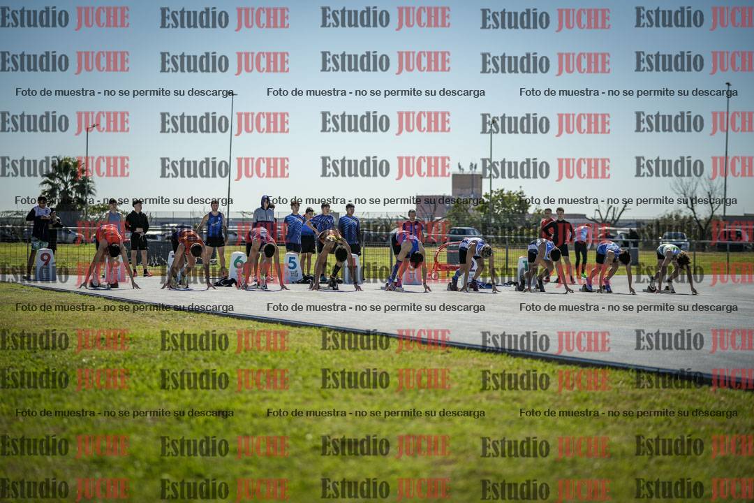 Fotos de los 100 m llanos de varones