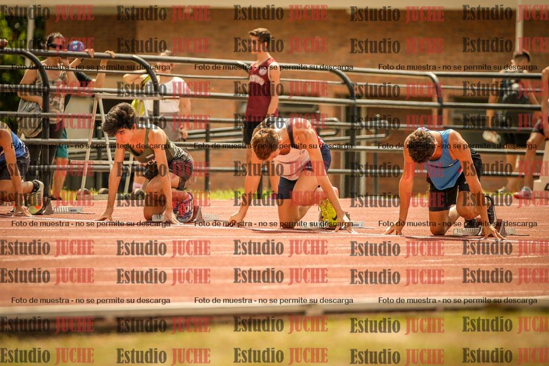 Fotos de los 100 m llanos de varones