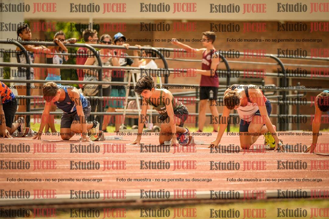 Fotos de los 100 m llanos de varones