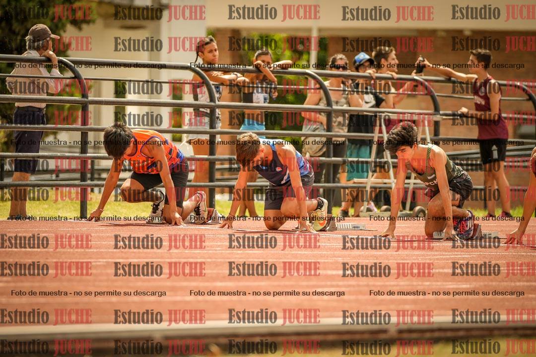 Fotos de los 100 m llanos de varones