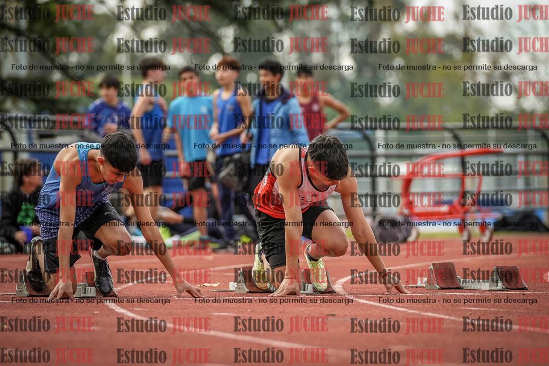 Fotos de los 100 m llanos de varones