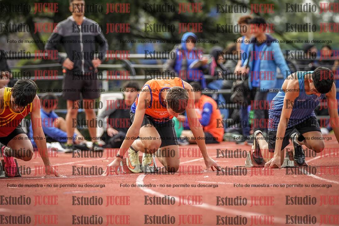 Fotos de los 100 m llanos de varones