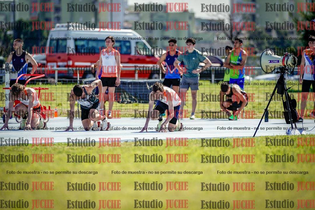 Fotos de los 100 m llanos de varones