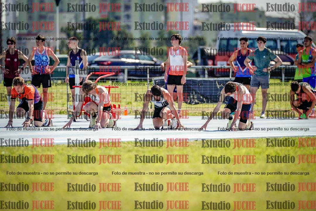 Fotos de los 100 m llanos de varones