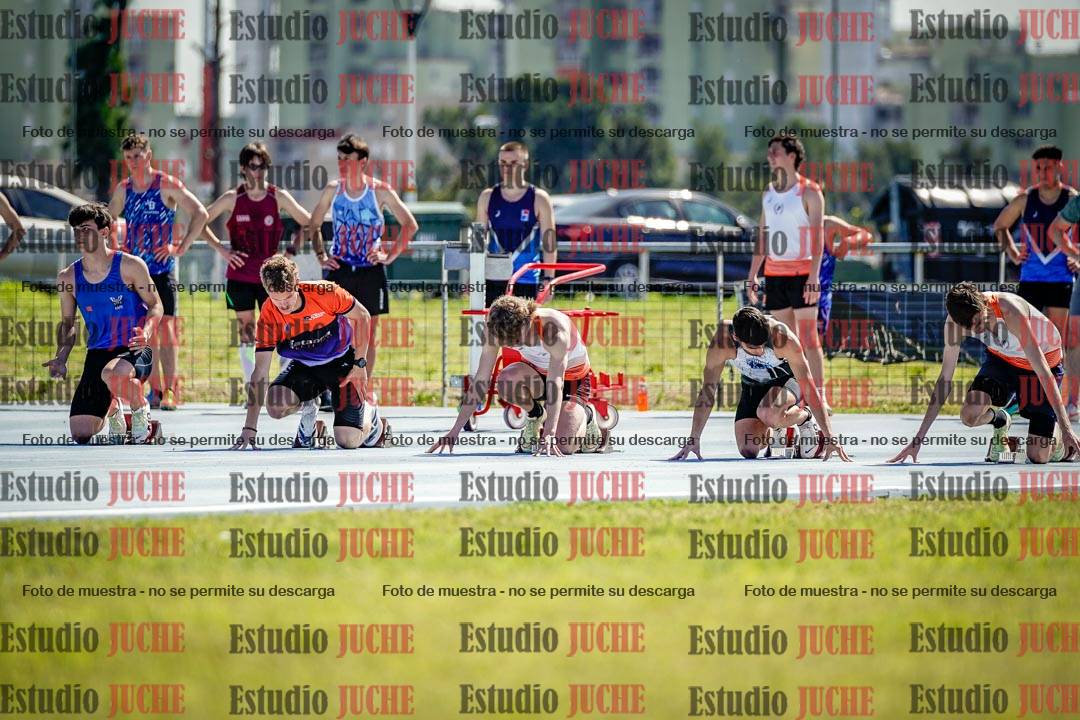 Fotos de los 100 m llanos de varones
