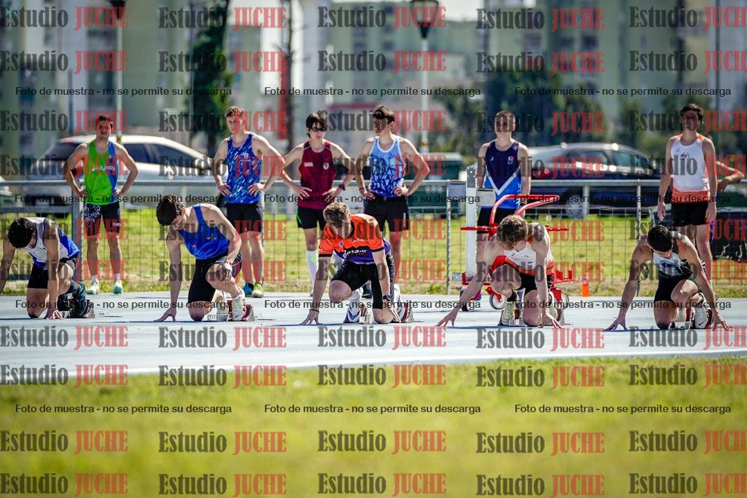 Fotos de los 100 m llanos de varones