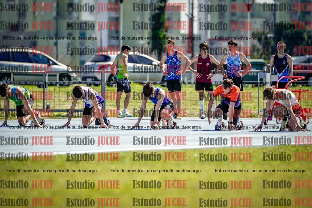 Fotos de los 100 m llanos de varones