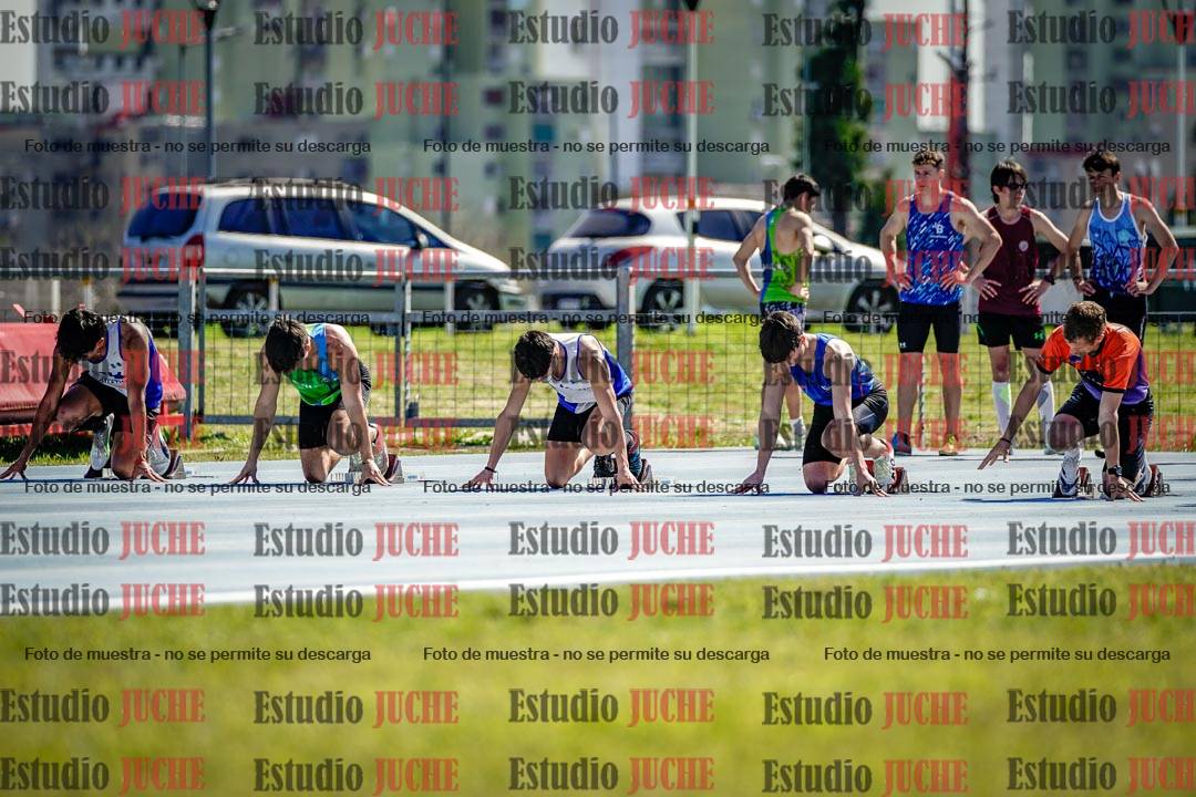 Fotos de los 100 m llanos de varones