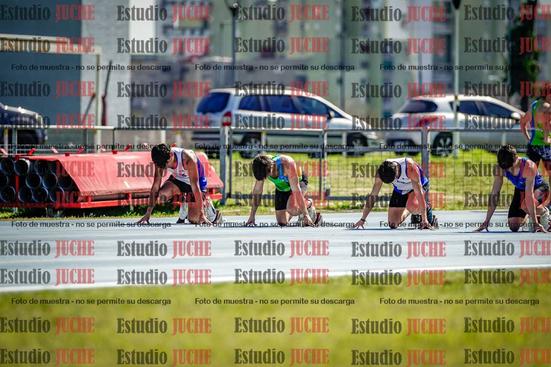 Fotos de los 100 m llanos de varones