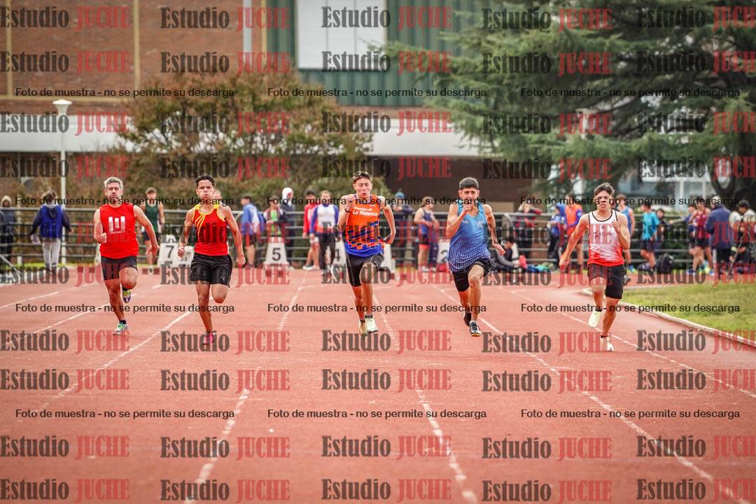 Fotos de los 100 m llanos de varones