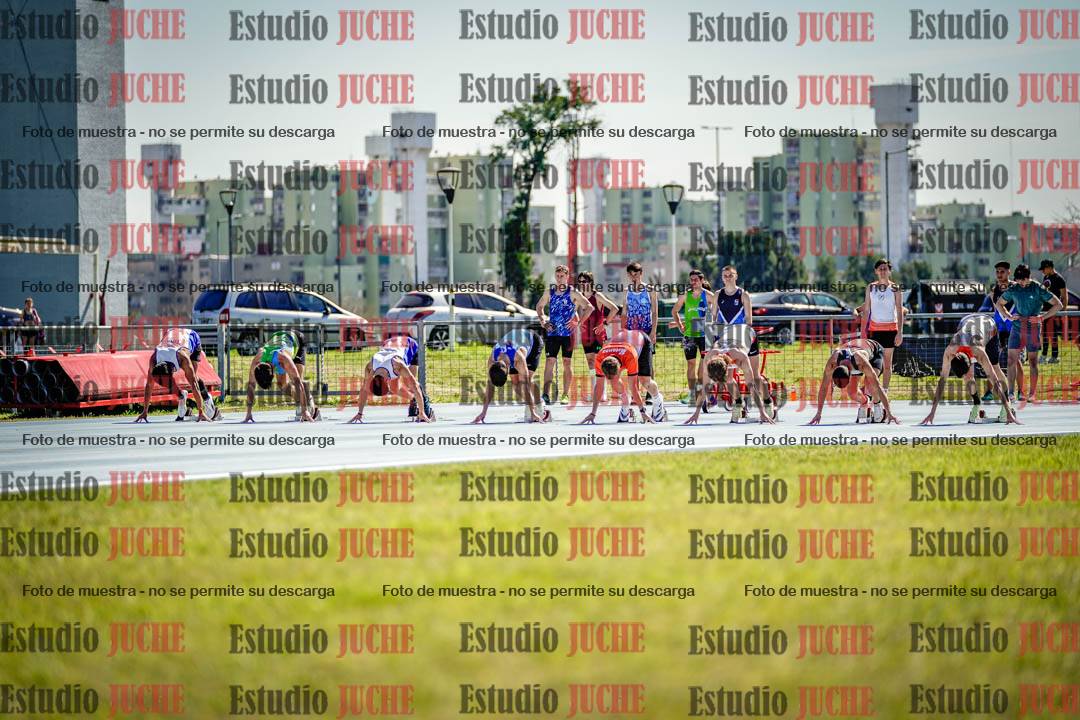 Fotos de los 100 m llanos de varones