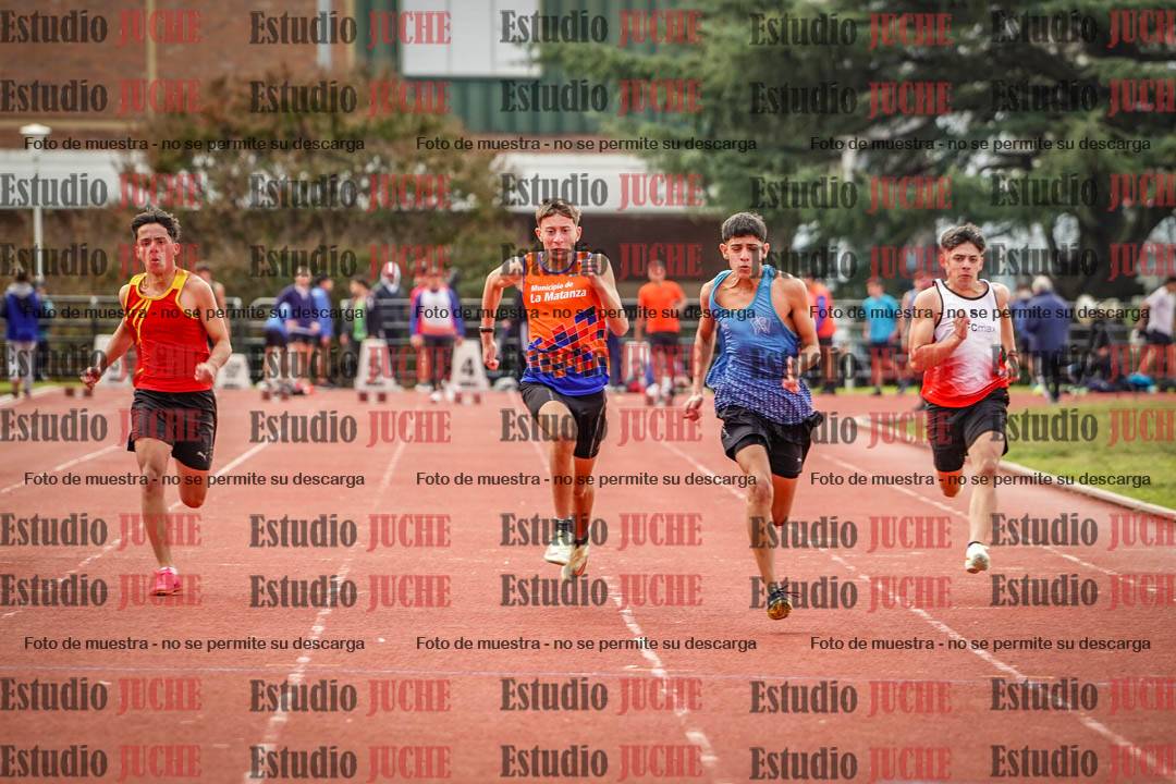 Fotos de los 100 m llanos de varones
