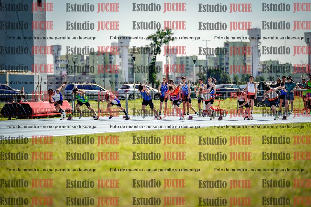 Fotos de los 100 m llanos de varones